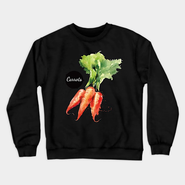 Organic Carrot Art Crewneck Sweatshirt by Pixel Poetry